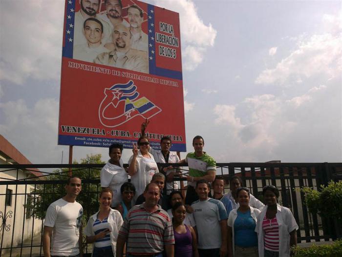 Solidaridad con Los Cinco de la Brigada médica en el estado de Zulia en Venezuela