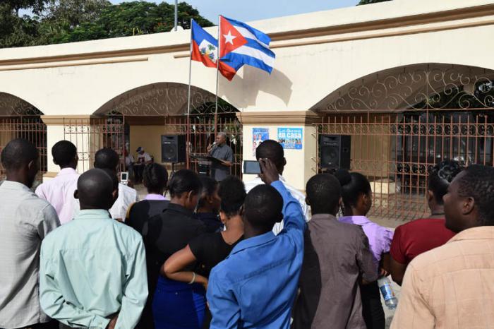 Acto de solidaridad realizado este 6 Septiembre de 2014, donde participaron un numeroso grupo de nuestros hermanos haitianos junto a los colaboradores cubanos que cumplen misión en Haití.