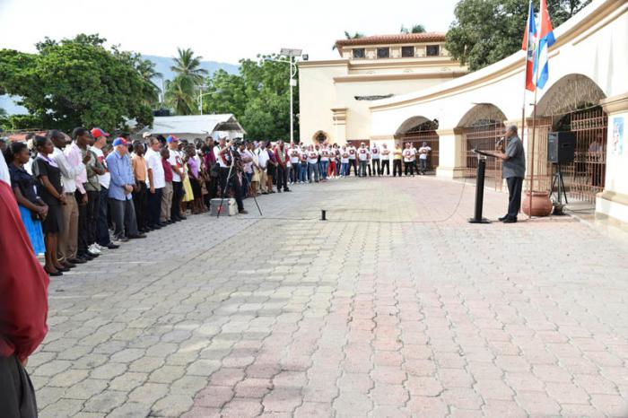 Acto de solidaridad realizado este 6 Septiembre de 2014, donde participaron un numeroso grupo de nuestros hermanos haitianos junto a los colaboradores cubanos que cumplen misión en Haití.