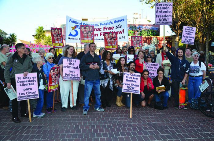 Desde San Francisco claman por la libertad de los Cinco. Nancy Morejón