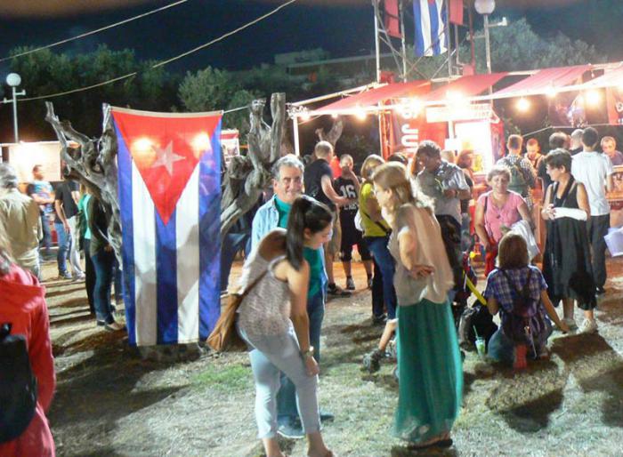Atenas, Grecia, 20 de septiembre, en el Festival de la Juventud Comunista.