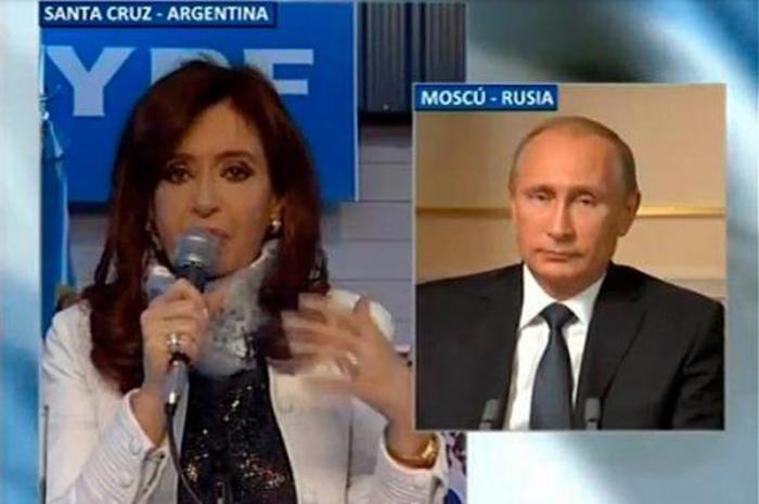 Cristina Fernández y Vladimir Putin