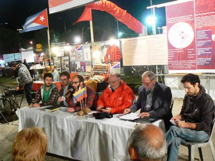 Atenas, Grecia, 3 de Octubre, en el festival de la juventud SYRIZA.