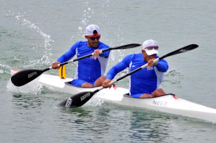 Canotaje centroamericano, oro Kayak doble Jorge Garcia y Reinier Torres con un tiempo de 3:12:147