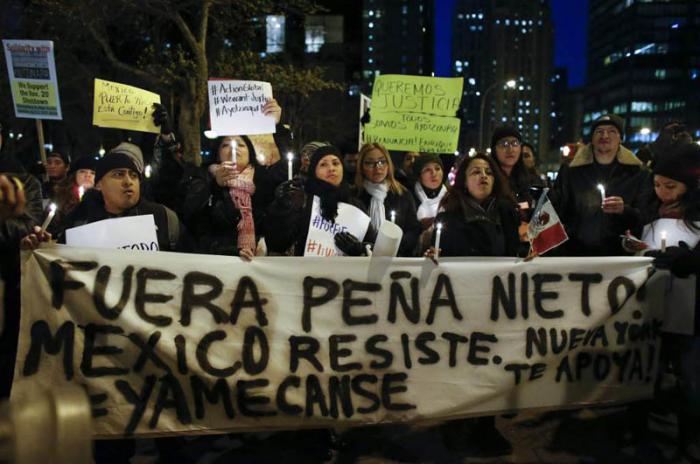 manifestantes mexicanos