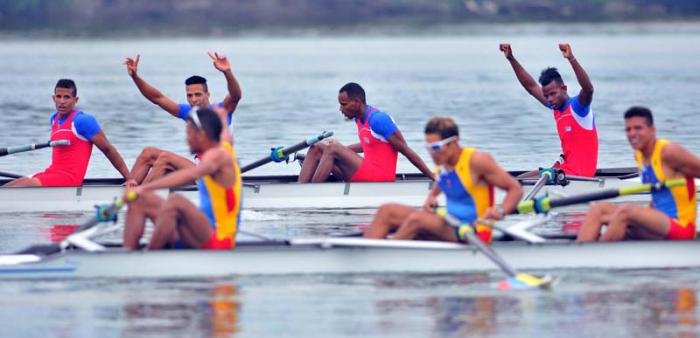 Remo cuba oro en 4tro par ligero Turro, Perez, Ramos y Fernandez