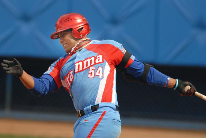50 Serie Nacional de Beisbol-  Equipo Granma. Alfredo Despaigne No. 54 (foto personal)
Foto. Ricardo Lopez Hevia 