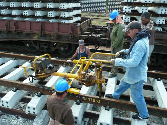 Traviesas para reanimación del ferrocarril cubano