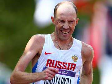 Serguéi Kirdiapkin, se impuso en los 50 km marcha de la cita estival de Londres 2012.