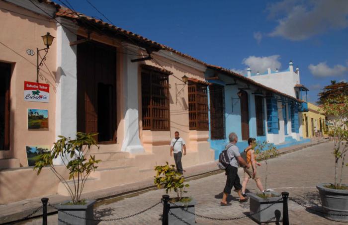 Plaza San Juan de Dios, situada en el centro histórico de la ciudad de Camagüey, próxima a celebrar el aniversario 500 de su fundación, el 22 de enero de 2014.