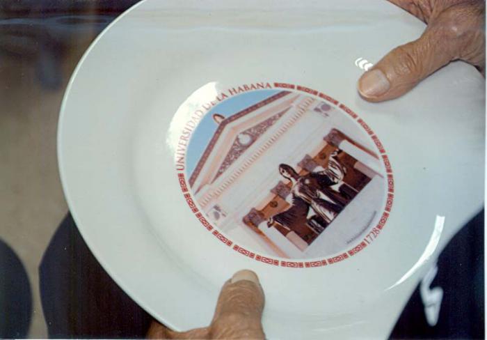 Fidel Castro y Randy Perdomo presidente de la FEU