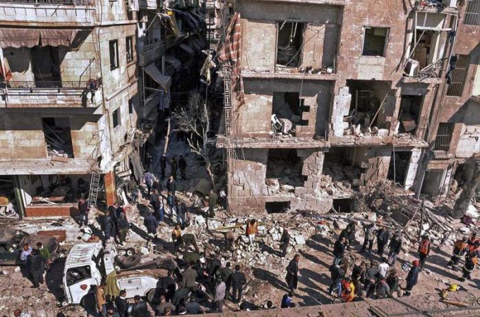 La devastada ciudad de Alepo.