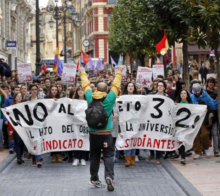 huelga estudiantil en España