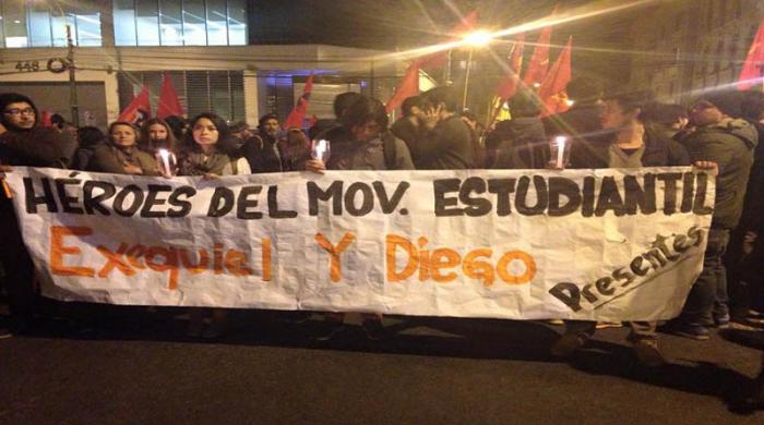 marchas en Chile por asesinato de dos estudiantes