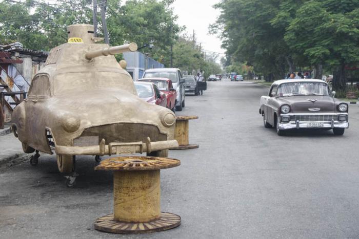 Obra expuesta en el barrio Romerillo.