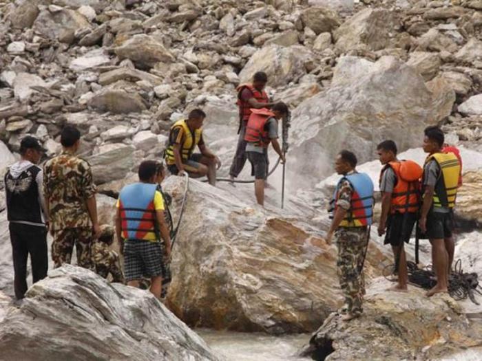 deslizamientos de tierras en Nepal