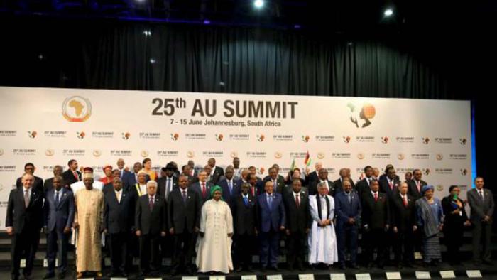 Mandatario asistentes a la XXV CUmbre de la Unión Africana 
