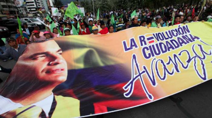 Apoyo a Rafael Correa, presidente de Ecuador.