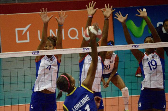Equipo Cuba en la Copa Panamericana de voleibol. 