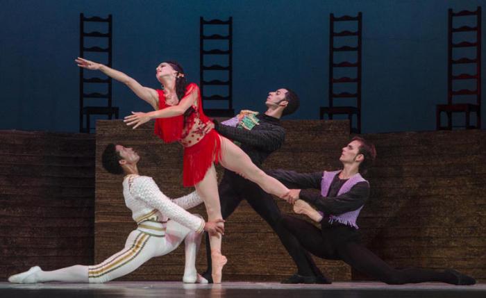 El Ballet Nacional de Cuba dio una Gala por el 50 Aniversario del Periódico Granma. En la foto la obra Carmen,en la Sala Avellaneda del Teatro Nacional.
