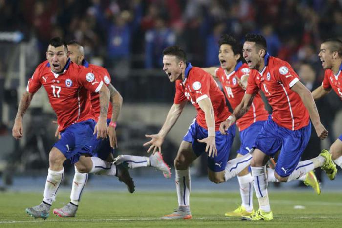 Chile, equipo campeon de la Copa América.
