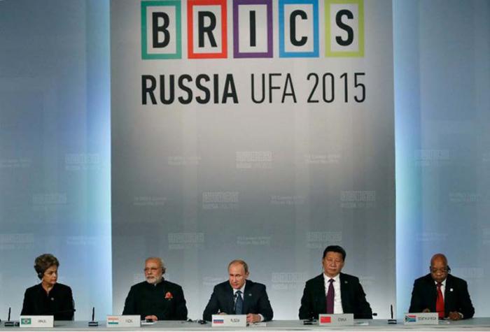 Cumbre del BRICS - Dilma Rousseff, Vladimir Putin, Xi Jinping , Jacob Zuma.