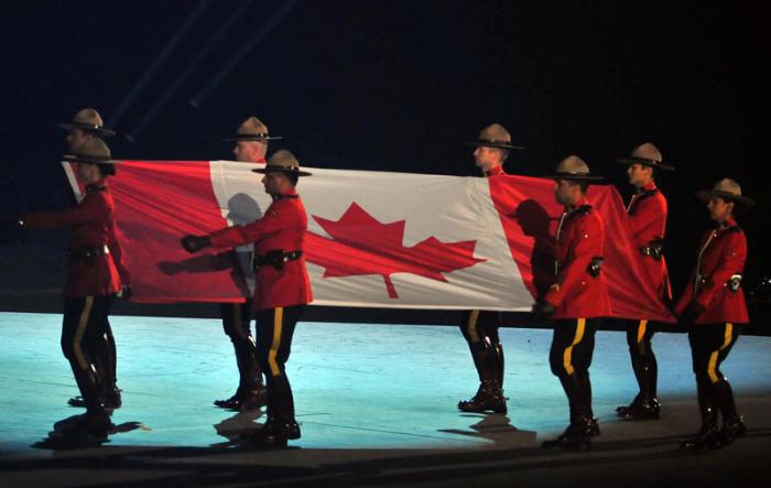 inaguracion de los juegos panamericanos toronto 2015 entrada de la bandera de canada