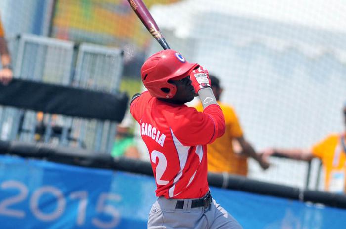 Beisbol Panamericano juego enttre los equipos de cuba vs colombia Jonron de Jose Adolis Garcia