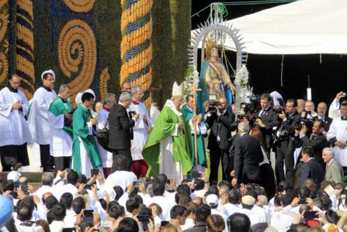 Papa en la misa Guasú, Paraguay.