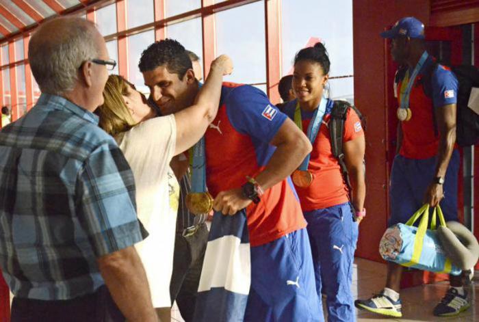 Llegada de los deportistas de los Panamericanos en Toronto 2015