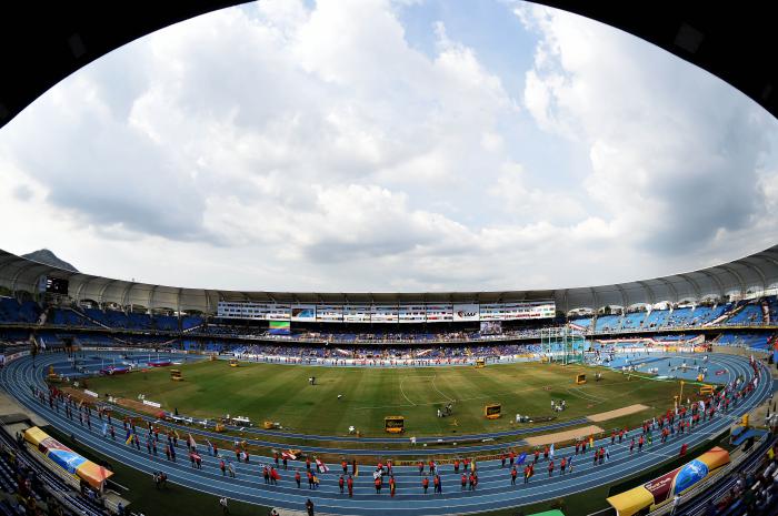 CALI, COLOMBIA - JULY 15:  Flags are displayed the Opening Ceremony on day one of the IAAF World Youth Championships Cali 2015 on July 15, 2015 at the Pascual Guerrero Olympic Stadium in Cali, Colombia.  (Photo by Buda Mendes/Getty Images for IAAF)