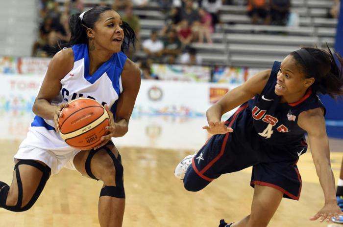 Baloncesto Pana F cuba vs eeuu semifinal ganan los eeuu 65 x 64 Ineidis casanova