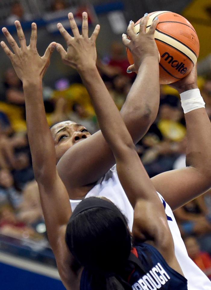 Baloncesto Pana F cuba vs eeuu semifinal ganan los eeuu 65 x 64 Clenia Noblet