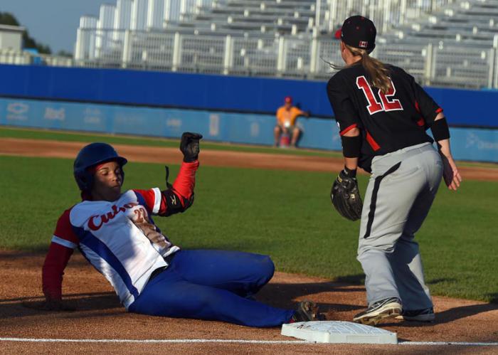 Beisbol femenino por primera vez en la hisroria en los juegos panamericanos cuba vs canada