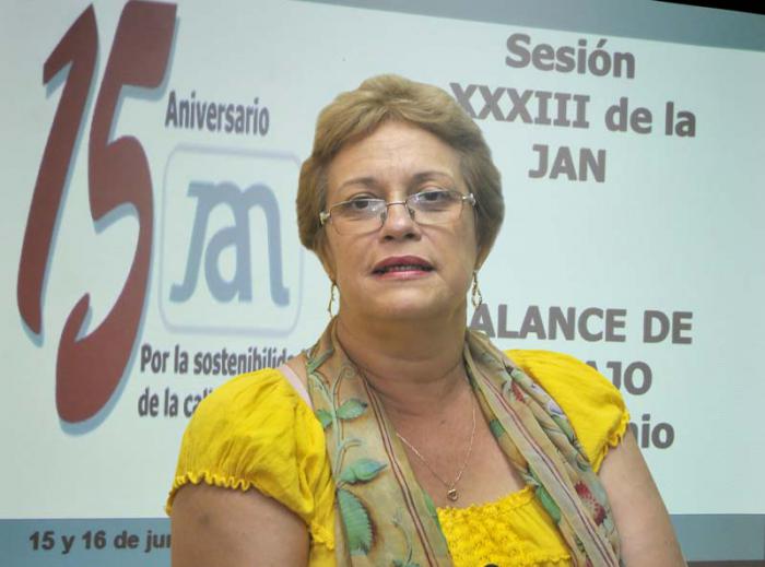 15 Aniversario de la Junta Acreditativa Nacional (JAN). Intervención de Marcia Noda Hernandez Secretaria Ejecutiva de la Junta Acreditación Nacional(JAM).