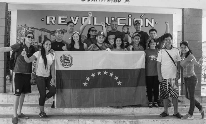 Los jóvenes venezolanos que integraron la brigada Latinoamericana y Caribeña.