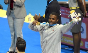 Manrique Larduet se aferró al oro en el salto