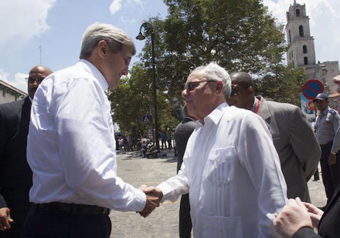  recorrido de John Kerry por La Habana Vieja