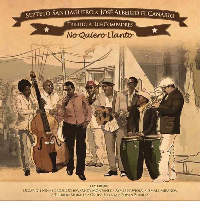 Portada del álbum No quiero llanto. Tributo a Los Compadres.