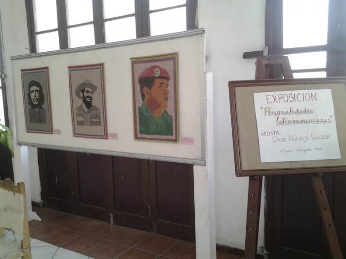 Imágenes de los próceres latinoamericanos han ido saliendo de las manos de Oscar Naranjo Escobar 