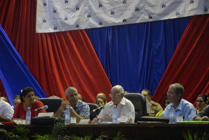José Ramón Machado Ventura, Segundo Secretario el Comité Central del Partido, presidió la Asamblea municipal de la militancia en Guane, Pinar del Río.