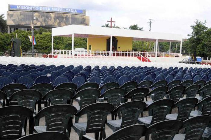 CUBA-LA HABANA-ULTIMAN DETALLES EN LA PLAZA DE LA REVOLUCIÓN PARA EL RECIBIMIENTO DEL PAPA