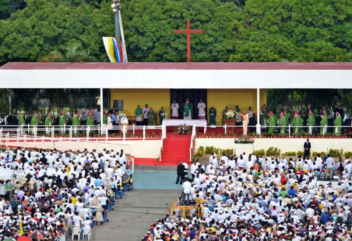 Misa del Papa Francisco en la Plaza de la Revolución.