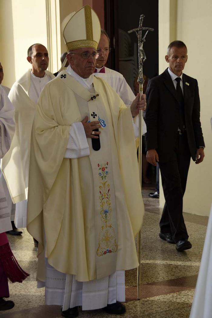 Papa Francisco en Catedral de Santiago de Cuba