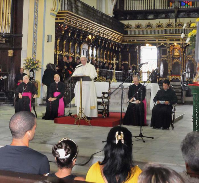 Papa Francisco en Catedral de Santiago de Cuba