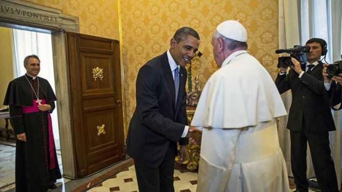Barack Obama recibe al Papa Francisco