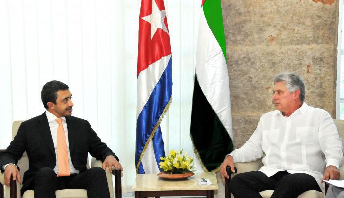 Recibe Díaz-Canel a Canciller de Emiratos Árabes Unidos