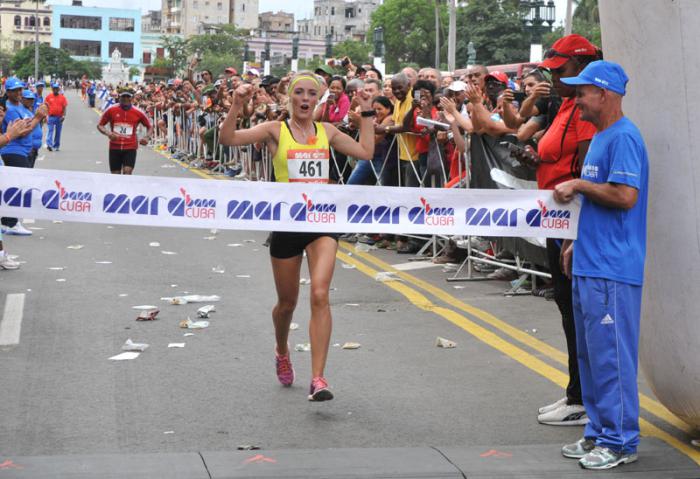 Tonge  Grannet de Noruega  ganadora del Marabana  femenino en  los 42 km.