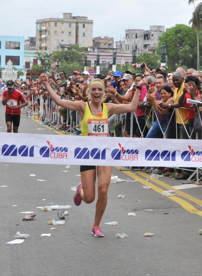 Tonge  Grannet de Noruega  ganadora del Marabana  femenino en  los 42 km.