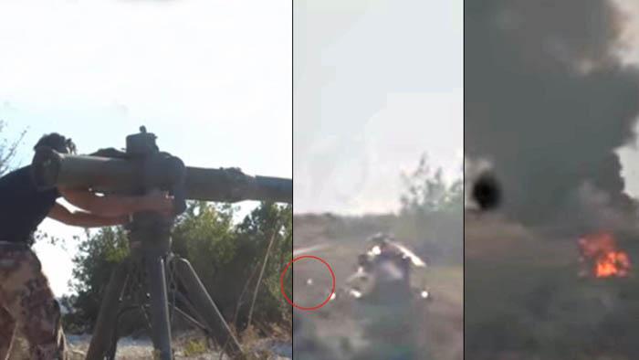 Rebeldes sirios destruyen uno de los helicópteros rusos que buscaban a los pilotos del Su-24 siniestrado en la provincia siria de Latakia